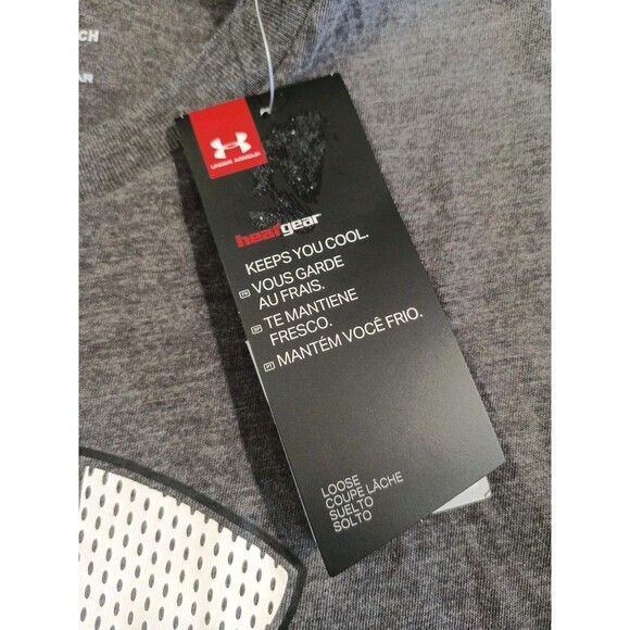 NWT Under Armour T Shirt UA Short Sleeve Tee Mens Small Gray - Picture 8 of 10